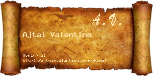 Ajtai Valentina névjegykártya